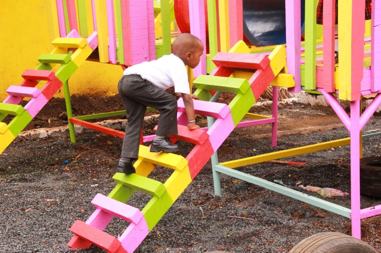 Students at Circle Spring Academy in Salama Estate, Thika